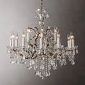 Rococo Vintage Crystal Round Chandelier 33"