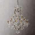 Rococo Vintage Crystal Round Chandelier 40"