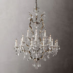 Rococo Vintage Crystal Round Chandelier 40"