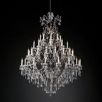 Rococo Vintage Crystal Round Chandelier 60"
