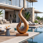 Handcrafted Abstract Sculpture For Outdoor Wall Design