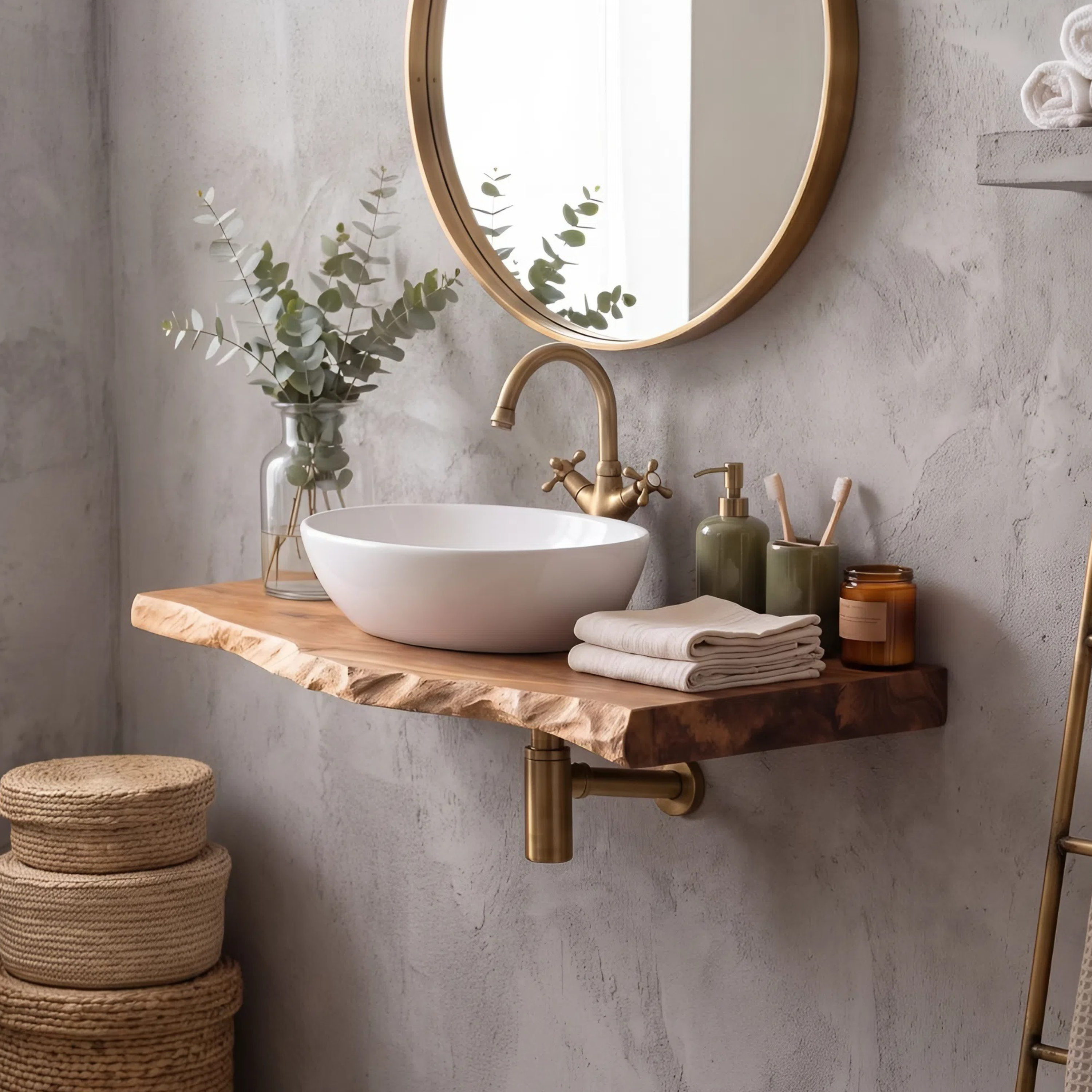 Mid Century Bathroom Vanity Decorating Ideas