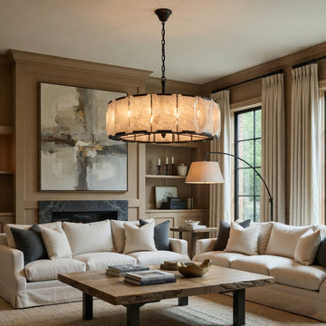 buyBrookhill Calcite Round Chandelier 31" - Morsale