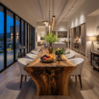 Modern Live Edge Dining Table For Dining Room