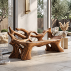 Farmhouse Wooden Bench For Weather Resistant Patio Decor