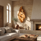 Rustic Wall Clock With Live Edge Design For Bedroom