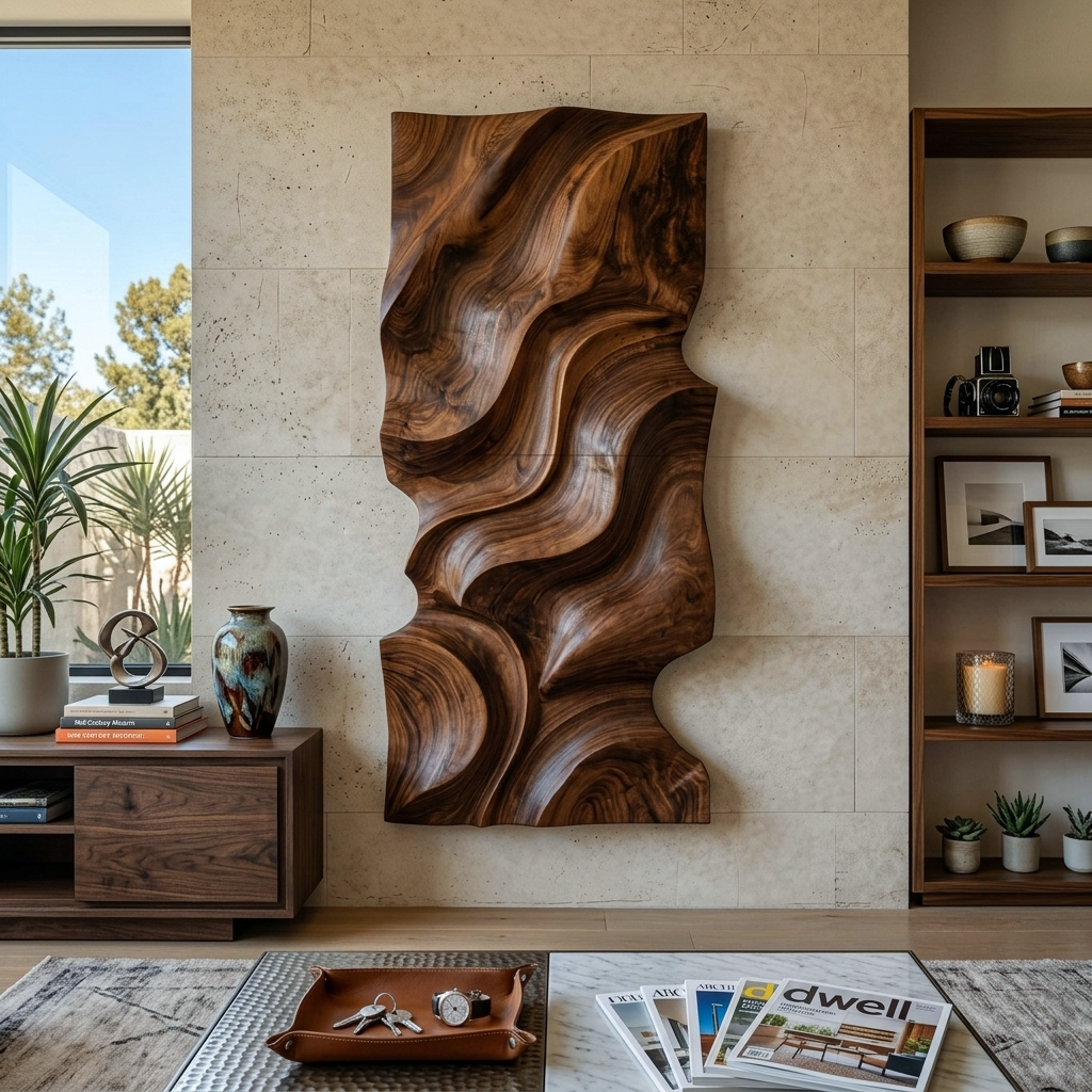 Modern Organic Wall Decor Art Piece For Living Room