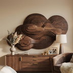 Organic Cloud Wall Sculpture With Layered Design For Bedroom