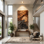 Modern Wall Art With Landscape Design For Living Room