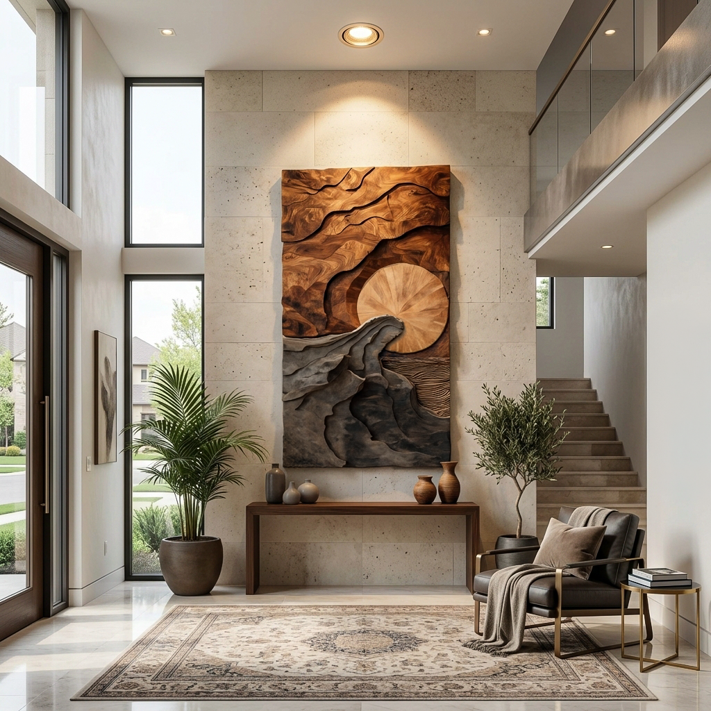 Modern Wall Art With Landscape Design For Living Room