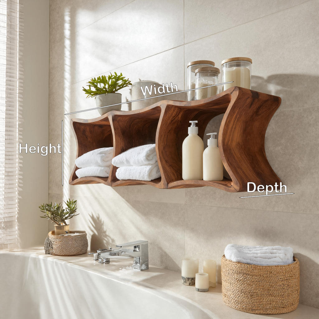 Modern Wall Mounted Shelf For Bathroom Space