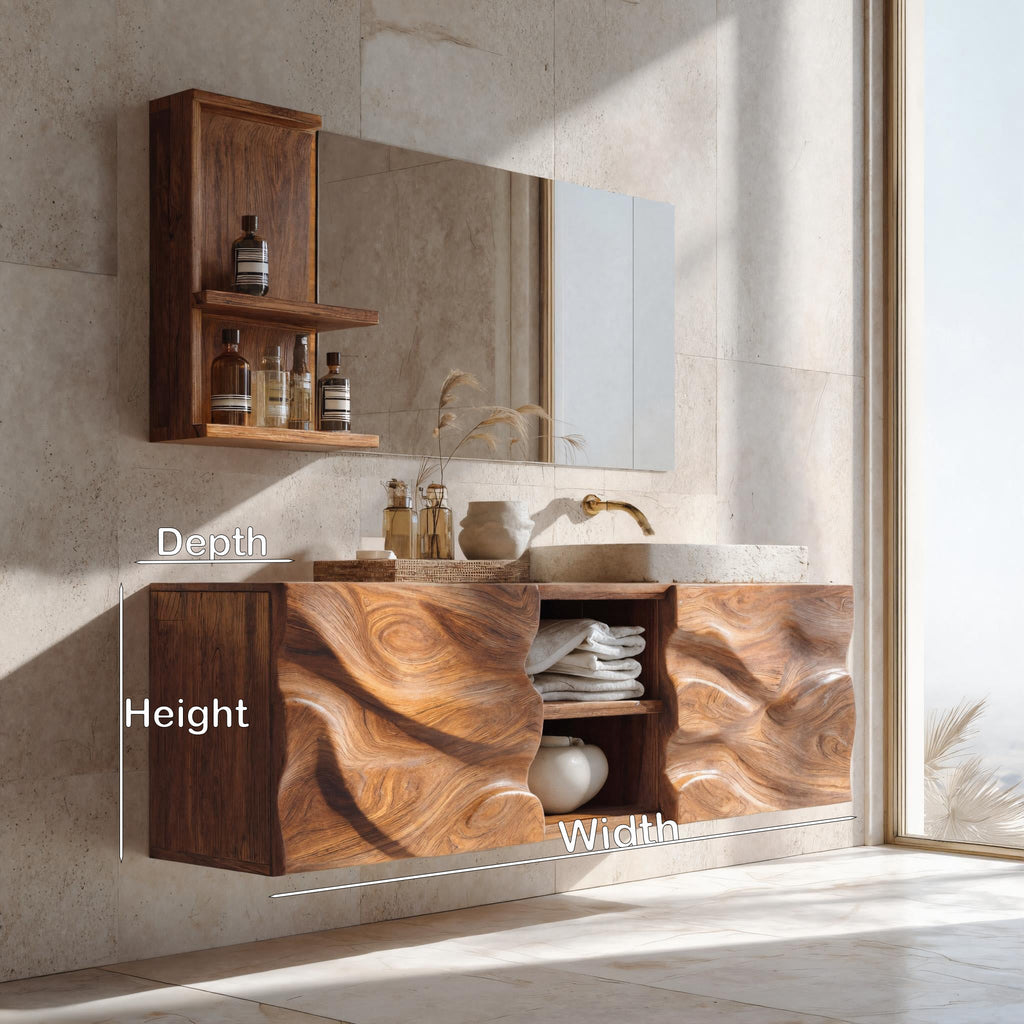 Handcrafted Wall Bathroom Vanity For Modern Bathroom