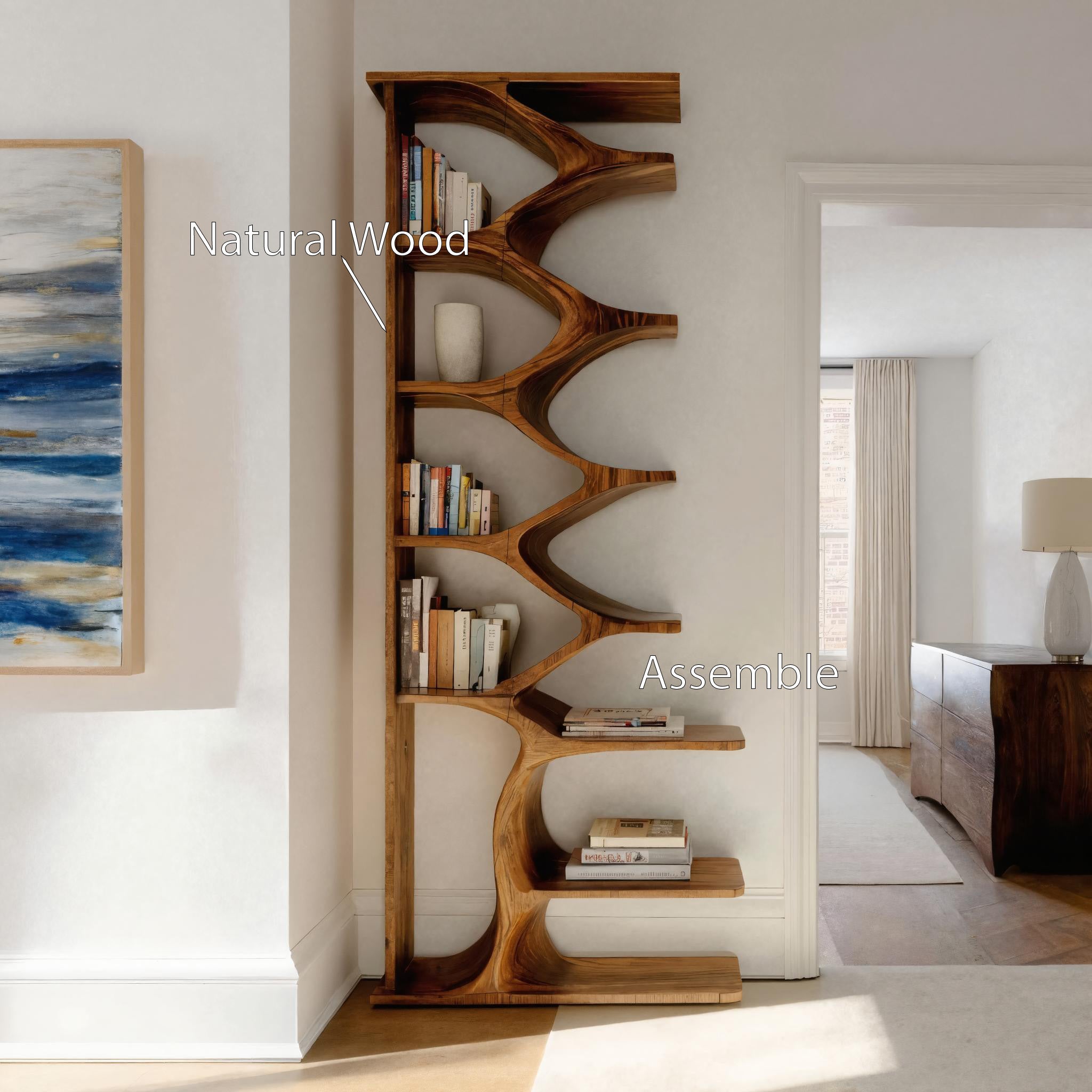 Modern Freestanding Bookshelf For Living Room