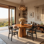 Round Pedestal Dining Table For Modern Kitchen Or Dining Room