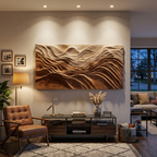 Sculptural Wall Art With Flowing Design For Living Room