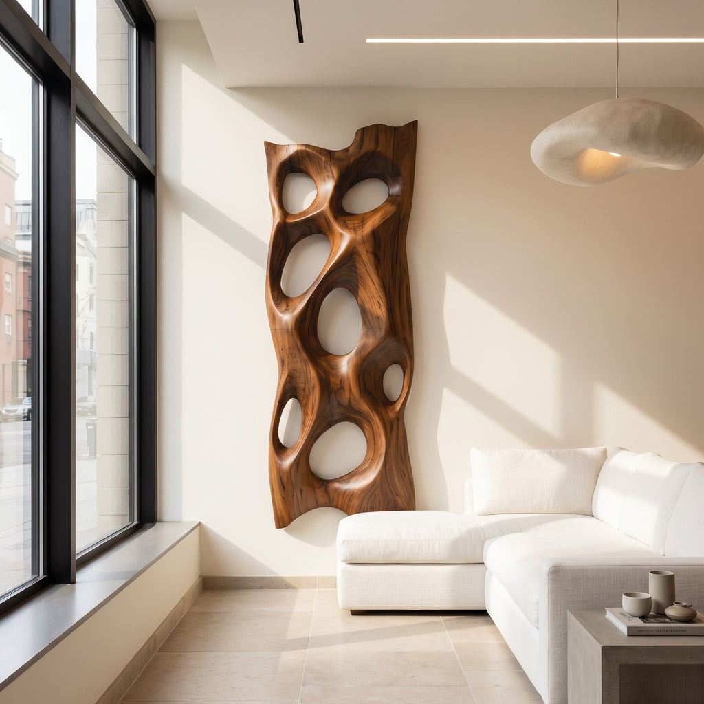 Contemporary Sculptural Wall Art With Abstract Design For Entryway