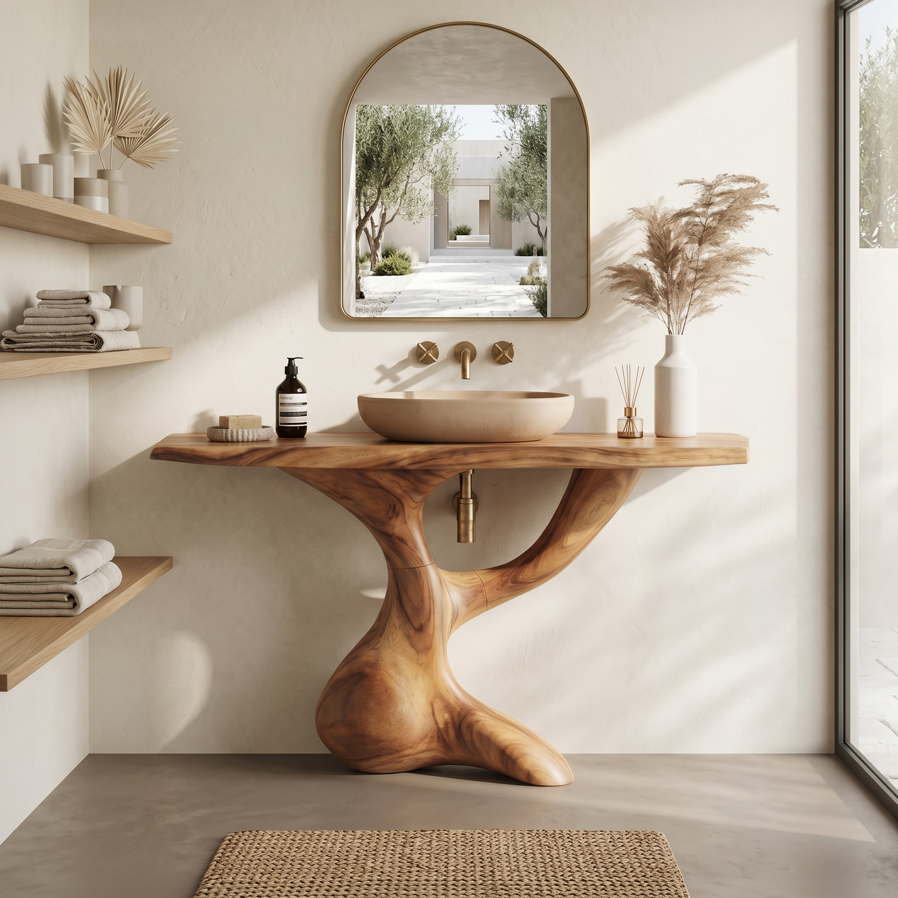 Handcrafted Solid Vanity For Timeless Bathroom Use