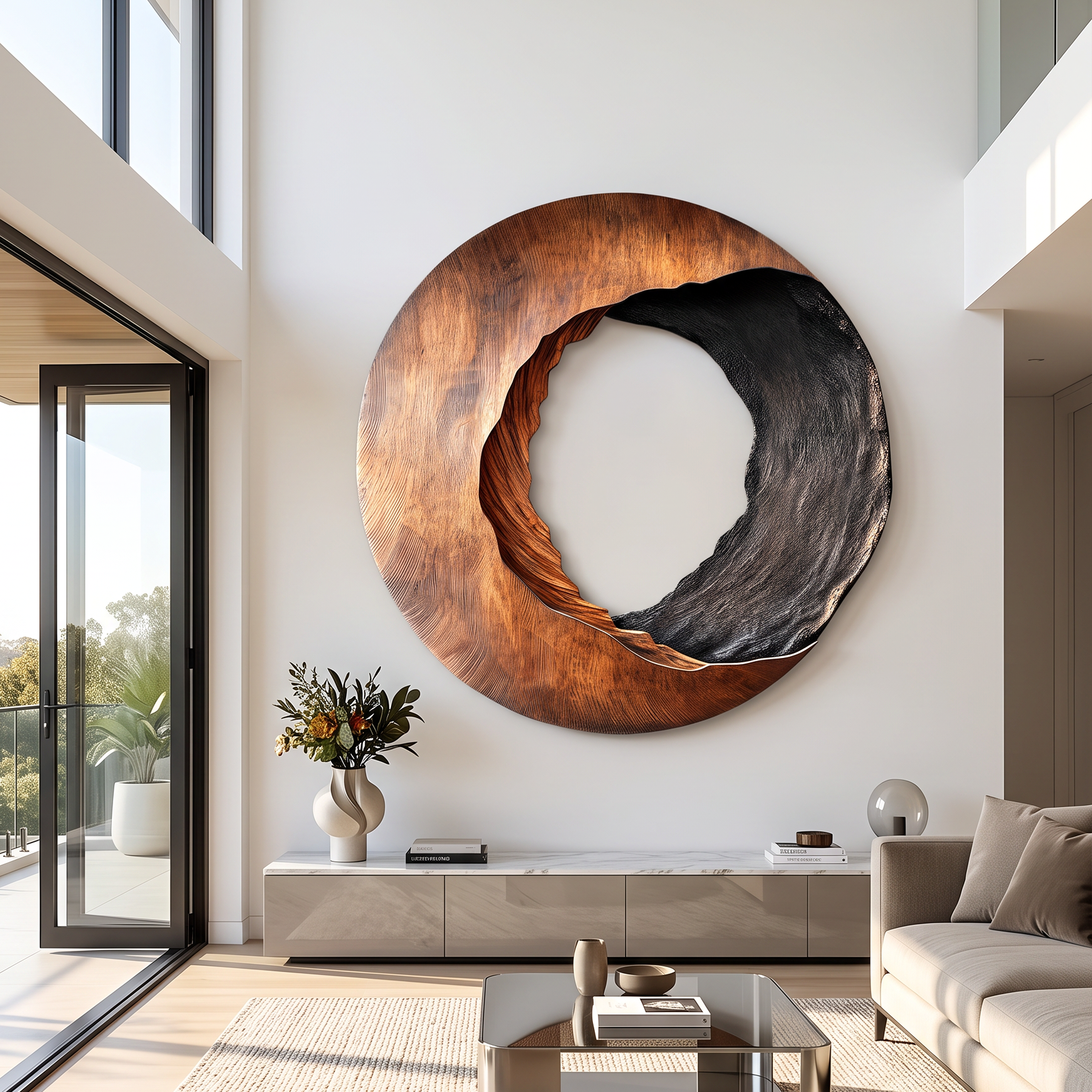 Handcrafted Solid Wood 3D Sculpture Wall Art For Home Living Room