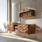 Sculptural Wall Mounted Bathroom Vanity For Bathroom Space