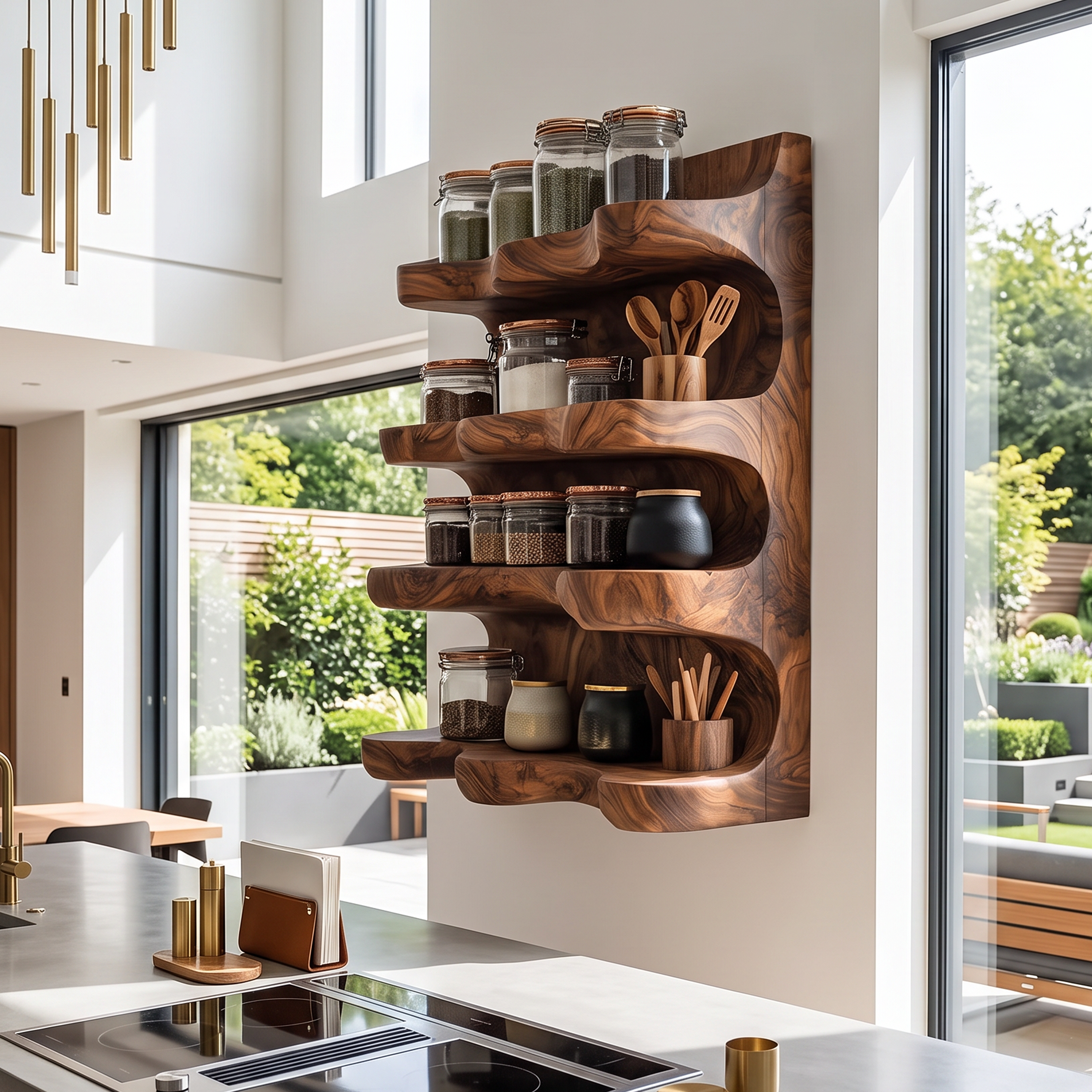 Handmade Spice Storage Rack Farmhouse Style For Kitchen