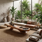 Farmhouse Solid Wood Coffee Table For Living Room And Entryway Design