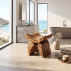 Handcrafted Shower Bench For Spa-Style Bathroom Decor