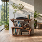 Mid Century Record Stand Vinyl Storage Solution