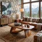 Modern Wooden Live Edge Coffee Table For Furniture Decor And Home Style
