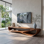 Minimal Curved TV Console For Living Room
