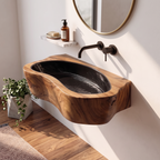 Handcrafted Live Edge Wood Vanity Sink For Natural Bathroom Decor