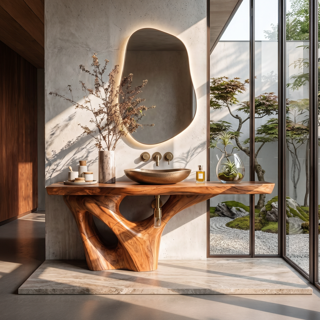 Rustic Solid Vanity For Timeless Bathroom Furniture