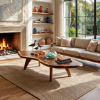 Mid Century Modern Live Edge Coffee Table For Living Room Look