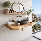 Rustic Live Edge Vanity For Modern Bathroom Designs