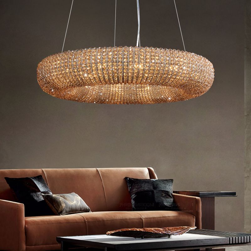 Halo Stranded Crystal Round Chandelier 59"