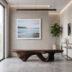 Modern Sculptural Bench With Flowing Design For Living Room