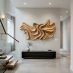 Modern Sculptural Wall Art With Abstract Design For Bedroom