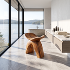 Farmhouse Bath Seat For Cozy Bathroom Furniture Decor