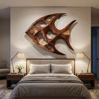 Artistic Sculptural Wall Art Fish-Inspired For Living Room