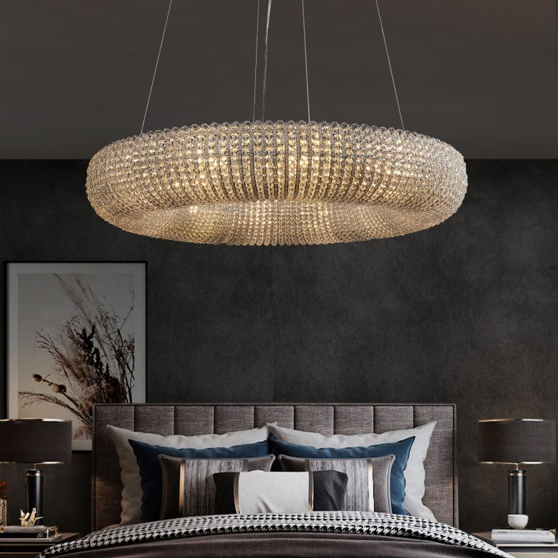 Halo Stranded Crystal Round Chandelier 72"