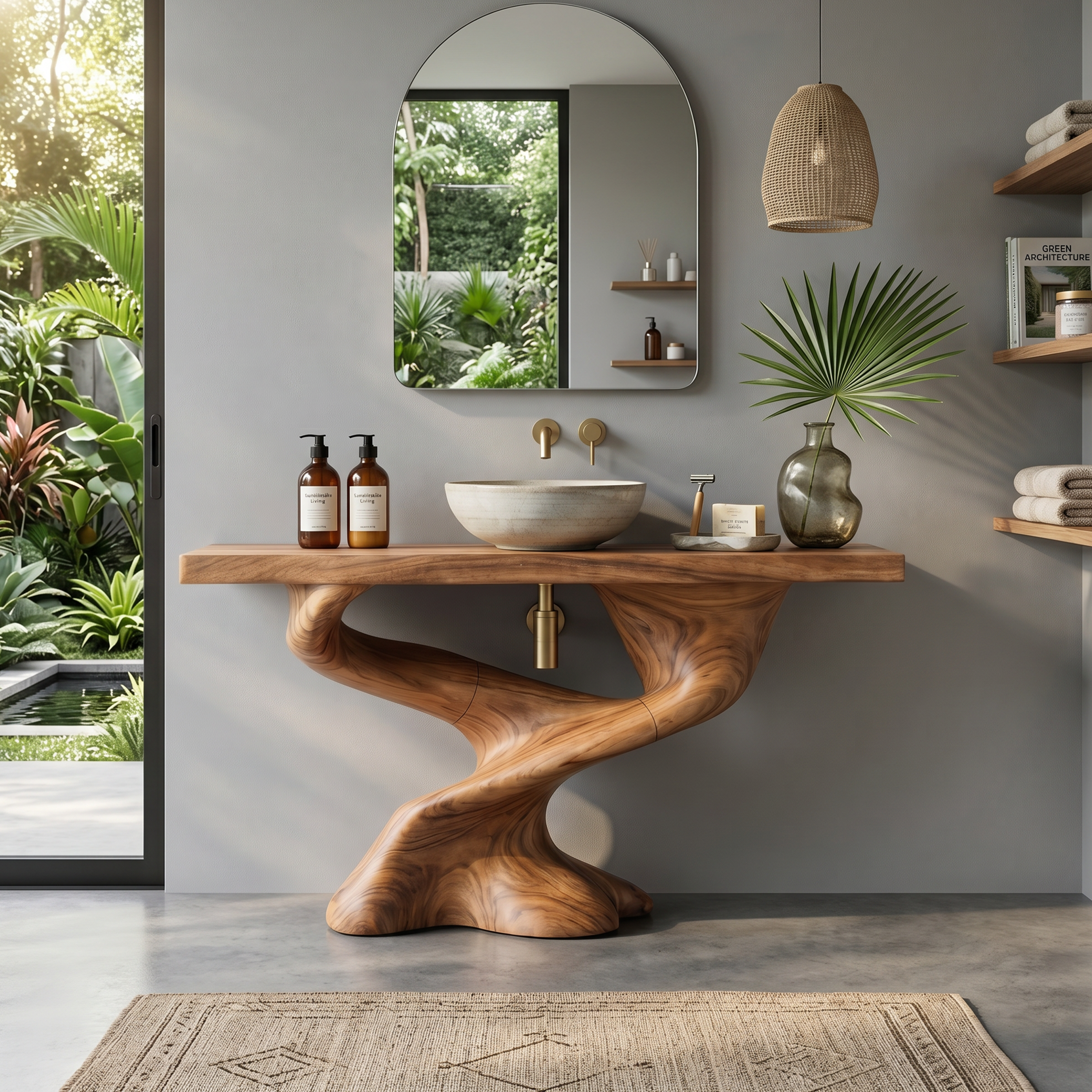 Handcrafted Solid Vanity For Unique Bathroom Design