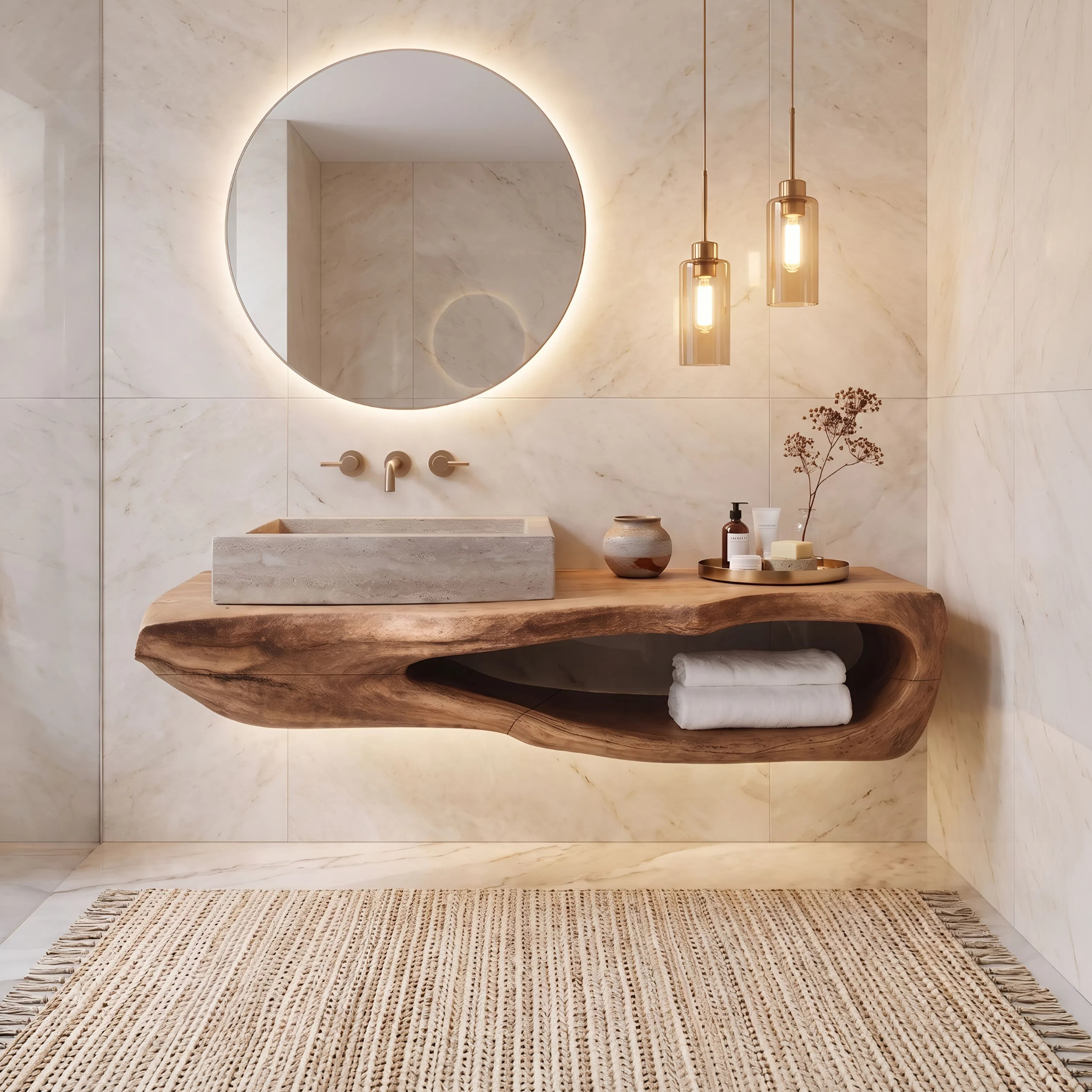Rustic Bathroom Shelf For Industrial Bathroom Style