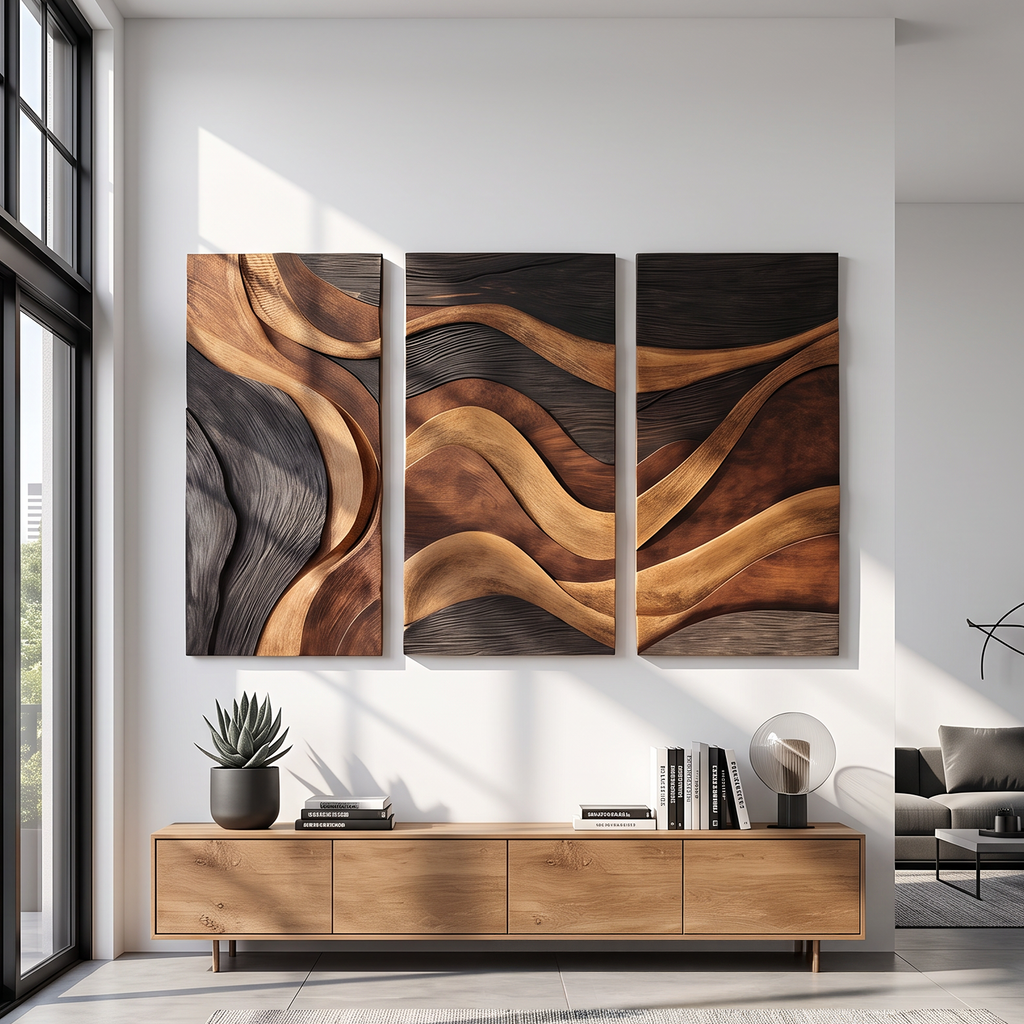 Mid Century Wall Art Sculpture For Entryway And Home
