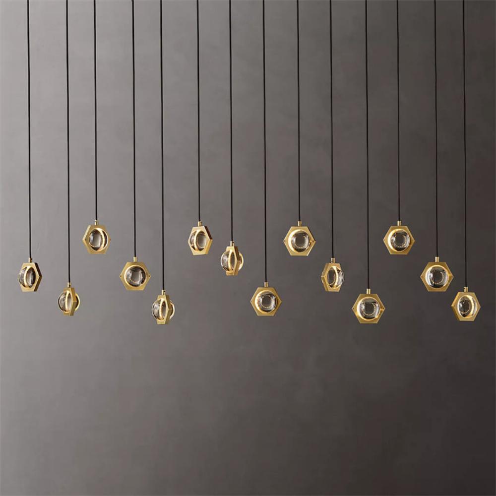 Eclatant Celestial Orbit Linear Chandelier 54"