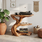 Handcrafted Wooden Media Stand Custom Living Room
