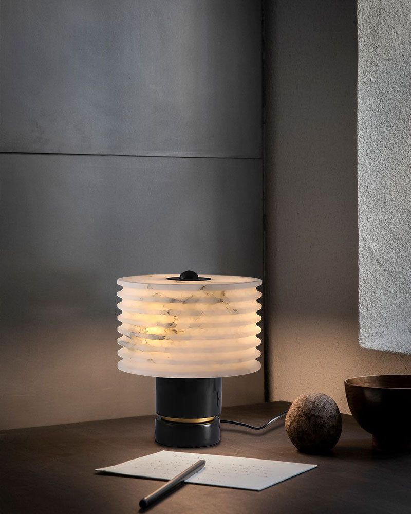 Elegant Lighting G9 Cloud Stone Alabaster Table Lamp Wide D10" & D11" 15W