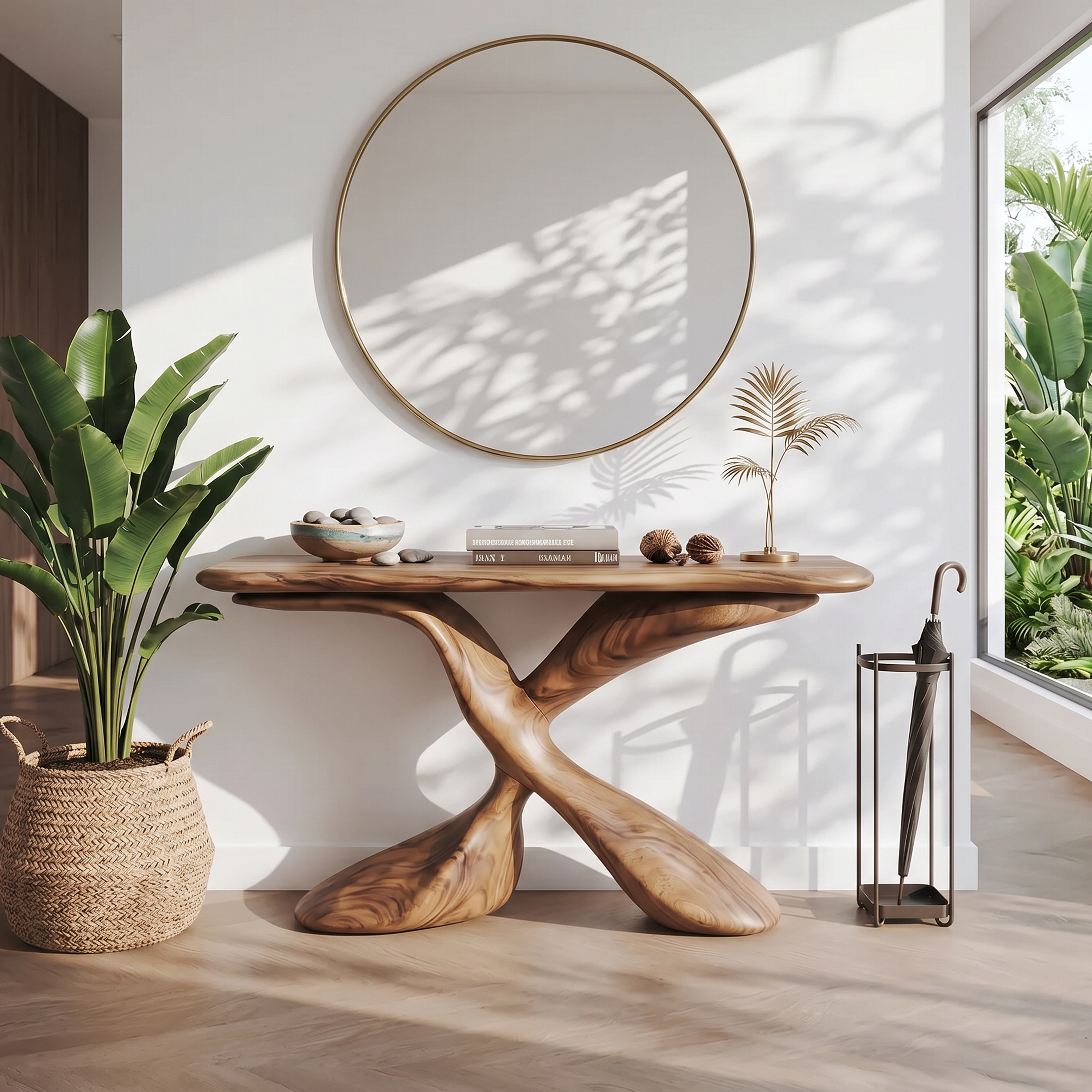 Mid Century Design Console Table For Living Room