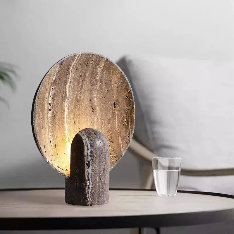 buyLivia Travertine Table Lamp - Morsale