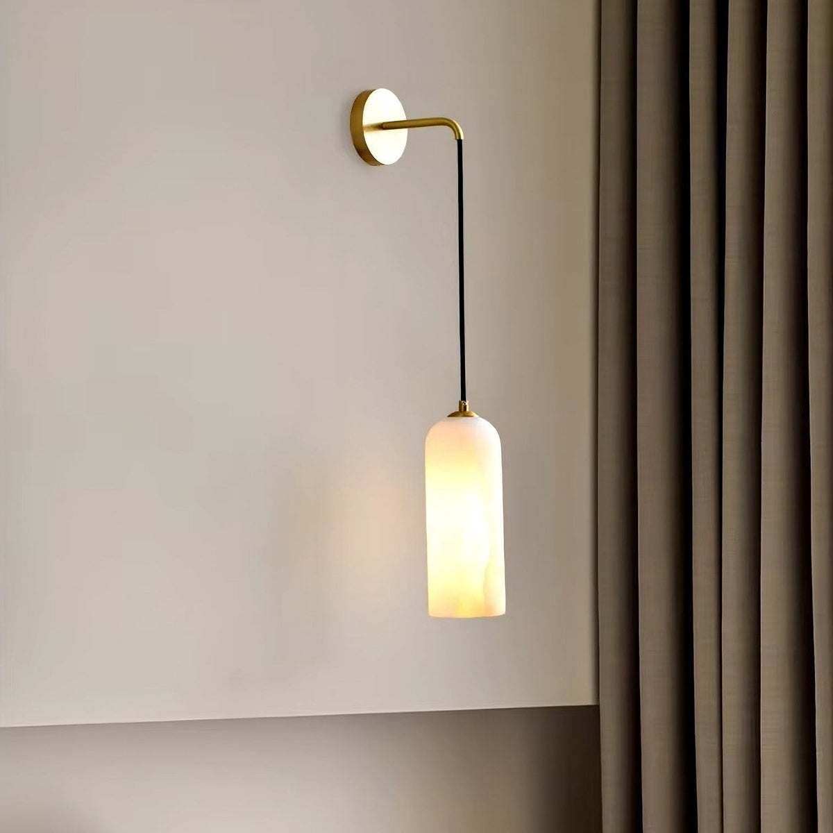 Mirasol marble wall sconce side profile