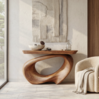 Rustic Live Edge Console Table Entryway Design
