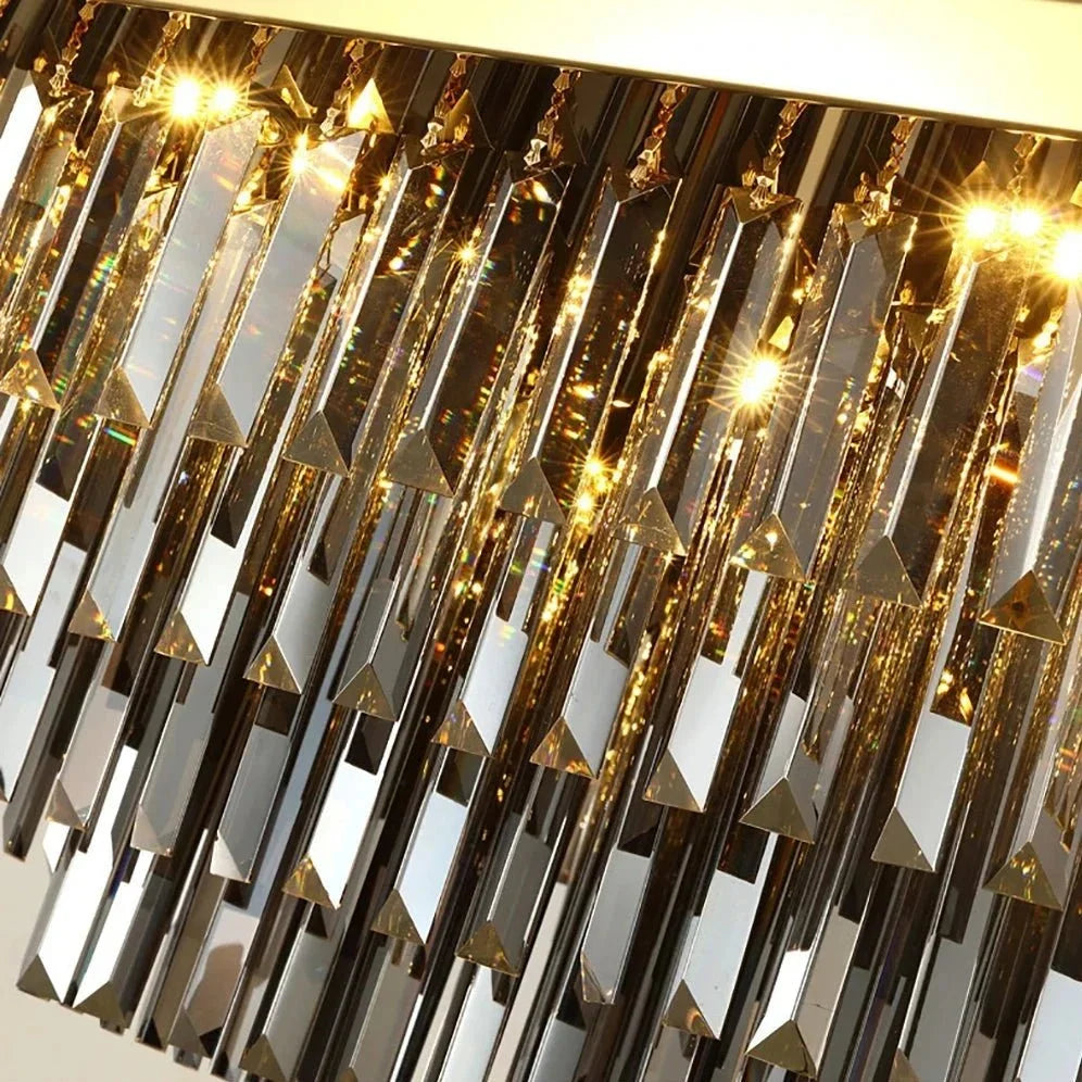buyGio Smoke Grey Crystal Chandelier - Morsale
